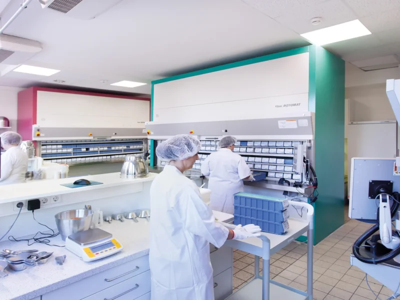 Magazzini rotanti nel dipartimento RD di Knorr